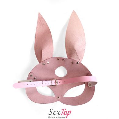 Кожаная маска Зайки Art of Sex - Bunny mask, цвет Розовый SO9647 фото