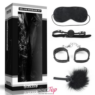 Набор для сексуальных бдсм игр Deluxe Bondage Kit (маска, кляп, наручники, тиклер) IXI40364 фото