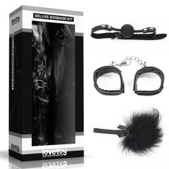 Набор для сексуальных бдсм игр Deluxe Bondage Kit (кляп, наручники, тиклер) IXI40365 фото