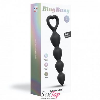 Анальний ланцюжок Love To Love BING BANG L - BLACK ONYX SO5083 фото