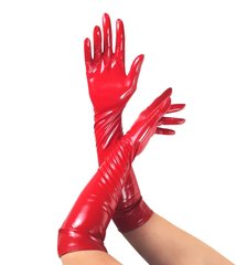 Глянцевые виниловые перчатки Art of Sex - Lora, размер L, цвет Красный SO6606 фото