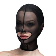 Маска сетка с открытым ртом Feral Feelings - Hood Mask Black SO9290 фото