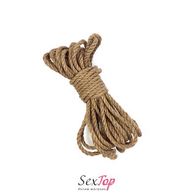 Джутова мотузка BDSM 8 метрів, 6 мм, натуральний колір SO5205 фото