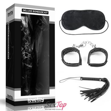 Набор для сексуальных бдсм игр Deluxe Bondage Kit (маска, наручники, плеть) IXI40367 фото