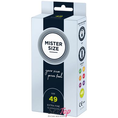 Презервативи Mister Size - pure feel - 49 (10 condoms), товщина 0,05 мм SO8043 фото