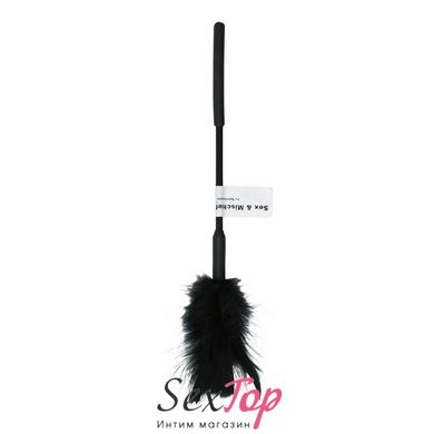 Метелочка-щекоталка Sex And Mischief - Feather Ticklers 7 inch Black, натуральные перья и пух SO2184 фото